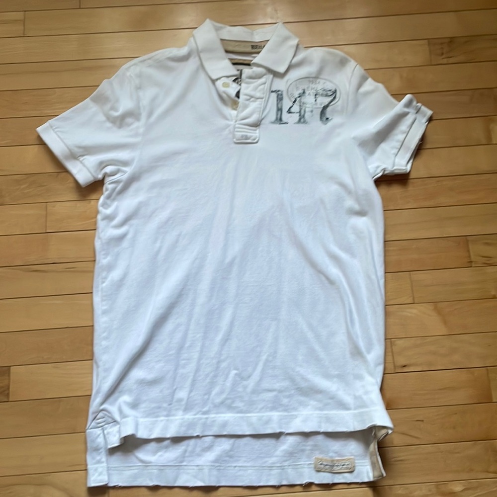 Mens white polo shirt by Ruehl No 925